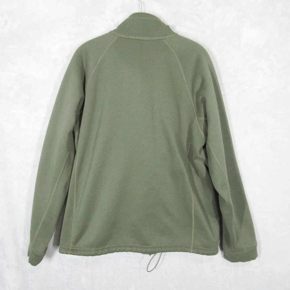 The North Face Full Zip Fleece Jacket Mens Large Olive Green Sherpa Lined